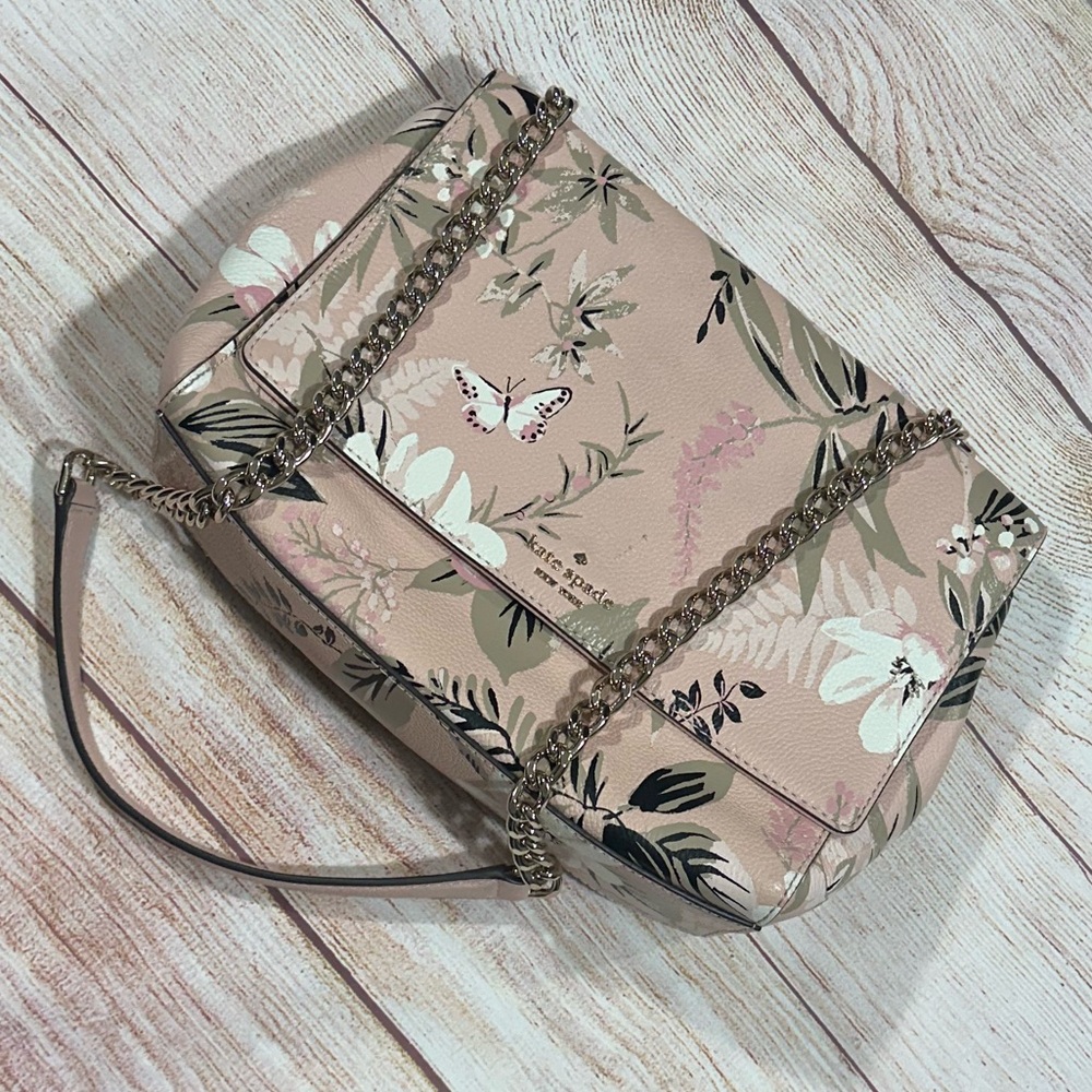 Kate Spade Briar Lane botanical Emlyn Floral Patterned Women's handbag EUC